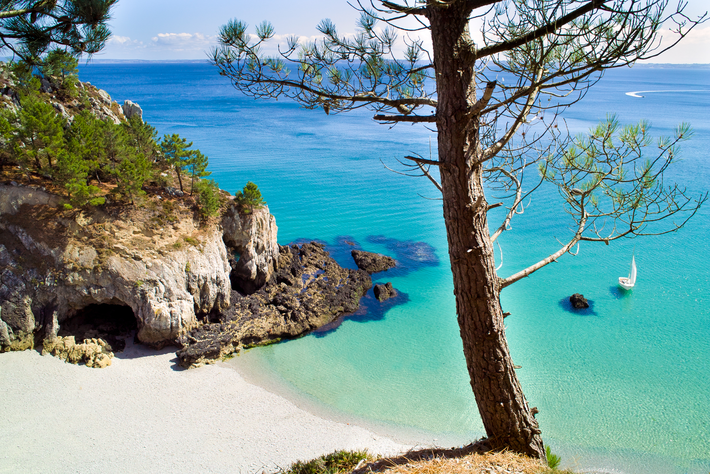 La plage de l'Ile Vierge à Crozon en Bretagne